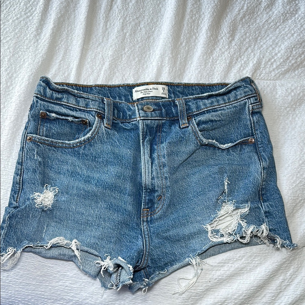 Abercrombie & Fitch Women's Blue Denim Shorts